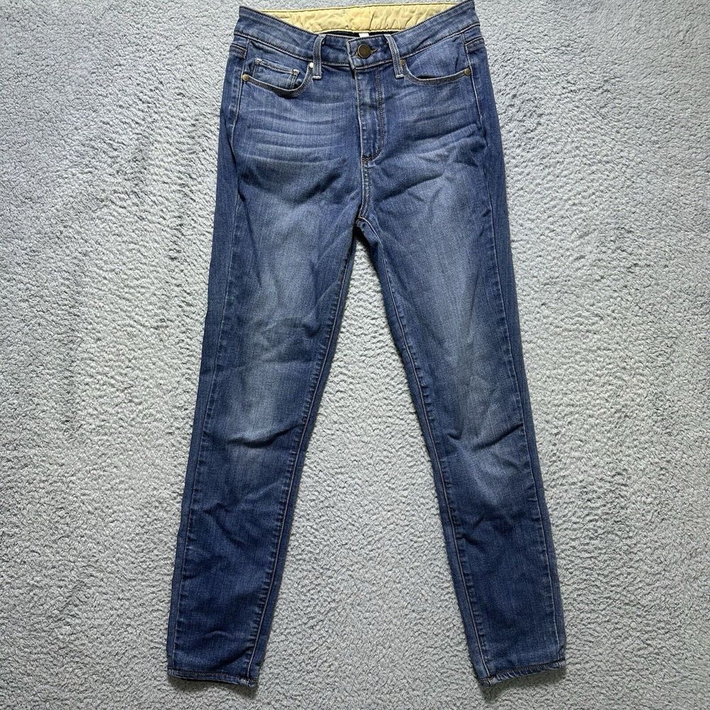 Paige Pants Ultra Skinny Jeans Hoxton Womens Size 26 Blue Denim Button Close